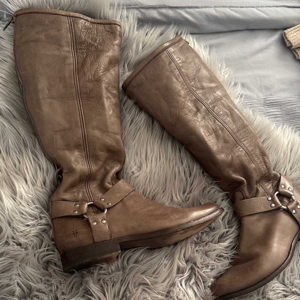 Frye Women's Tan Over the Knee Boots